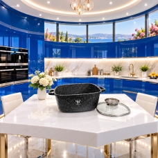 Кастрюля кухонная Top Kitchen TK00055 24 см 4,5 л из литого алюминия с крышкой