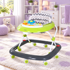 Дитячі ходунки з ігровою панеллю El Camino Happy Me Lemon Green 1049, музичні та зі світлом