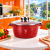 Кастрюля для приготовления пищи Top Kitchen 28 см с крышкой, красный цвет