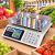 Электронные весы для торговли DOMOTEC MS-CK982S MB 50 кг с цифровым дисплеем, клавиатурой и лотком из нержавеющей стали