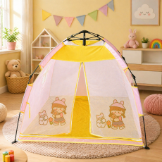 Детская автоматическая палатка 121×121 см с каркасом и окнами, игровой домик с сумкой