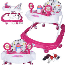 Дитячі ходунки Bambi M3168 Penguin  Біло-Рожевий