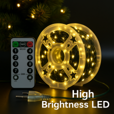Гирлянда Росса 50 м/500 LED Теплый белый свет, IP44, High-Brightness LED зеленый провод 