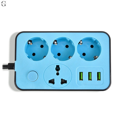 Сетевой фильтр Удлинитель с USB Тк-4 (4×220В+3×USB, Черный 5m №1
