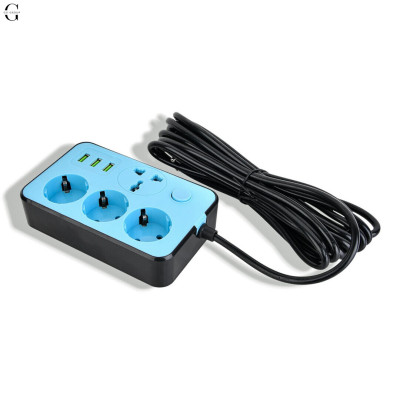 Сетевой фильтр Удлинитель с USB Тк-4 (4×220В+3×USB, Черный 5m №2
