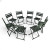Кемпинговый комплект Travel Table Set – складной стол HDPE 180 см и 8 туристических кресел
