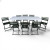 Кемпинговый комплект Travel Table Set – складной стол HDPE 180 см и 8 туристических кресел