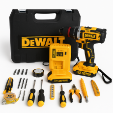 Шуруповерт ударный DeWALT 21V + 2 АКБ 2Ah + Металлический патрон