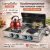 Комбінована плита LumaBella LB-57024 2 газ + 2 електро 220В 2.2кВт настільна з кришкою