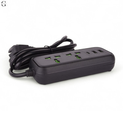 Сетевой фильтр Удлинитель USB Т-56 (2×220В+2×USB+1×Type-C),2m №1