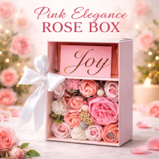 Подарункова композиція з мильних троянд “Tender Pink Rose Box”