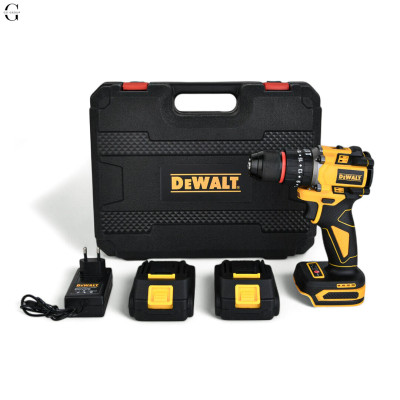 Шуруповерт DeWALT 21V Бесщеточный + 2 АКБ 2Ah + Металлический патрон №3