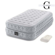 Intex Велюр матрас Twin 64488 ND(1) 99х191х51см, встроенный электронасос, подушка, одноместный