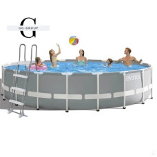 Intex Басейн каркасний 26732 NP (1) 549-122 см, насос 220V, 5687 л/рік, об'єм води - 24311л, сходи, тент, підстилка