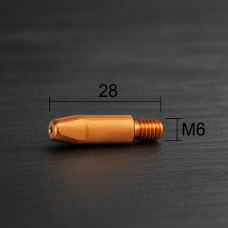 Наконечник токозъемный М6×28 медный, для сварочной проволоки 1,0 мм MIG/MAG