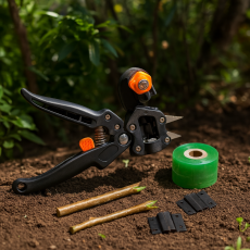 Секатор прививочный Professional Grafting Tool с 3 сменными лезвиями для прививки деревьев и растений