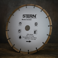 Диск алмазный STERN S сегментный 230×2.6×22.2 мм для сухой резки кирпича, черепицы и шифера