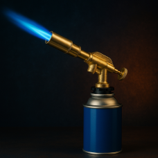 Газовая горелка XJ 1600 Вт - усиленная, латунь, расход 120 г/ч, С газоредуктором