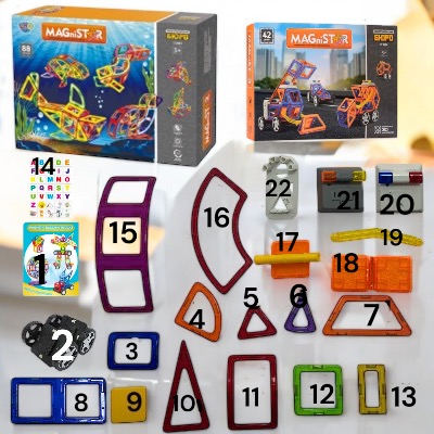 Конструктор  магнітний, морські жителі, 130 деталей Magnit/Magical/LIMO TOY №3