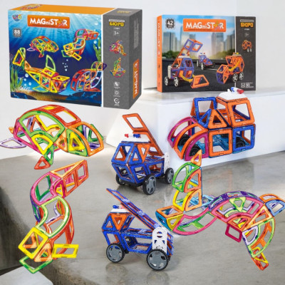 Конструктор  магнітний, морські жителі, 130 деталей Magnit/Magical/LIMO TOY №0