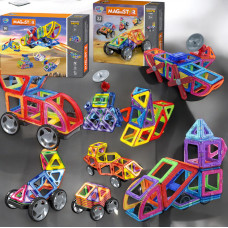 Магнітний,  конструктор транспорт, 128 деталей Magnit/Magical/LIMO TOY