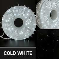 Гірлянда LED 50м 500 LED біла, з контролером, кожен 100-й діод білий