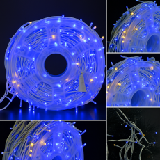 Гирлянда LED 50м 500 LED синяя, с контроллером, каждый 100-й белый диод