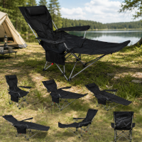     Складне туристичне крісло-павук Compact Outdoor Chair 100 кг із чохлом чорне
