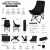     Складне туристичне крісло-павук Compact Outdoor Chair 100 кг з чохлом чорне