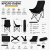     Складне туристичне крісло-павук Compact Outdoor Chair 100 кг з чохлом чорне