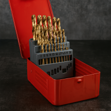 Набір свердел Drillpro HSS 1–13 мм з титановим покриттям для металу та дерева, 13/19/25 шт