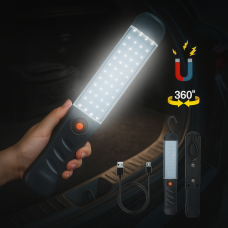 Аккумуляторный LED фонарь с магнитным основанием 30 см для кемпинга, ремонта, туризма и авто