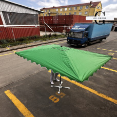 Зонтик Monsen PRO 2.5×3.5 м с чехлом, серебряным тентом и защитой от УФ-лучей