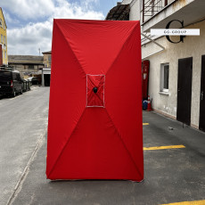 Зонтик Monsen 2×3 м с УФ-защитой, серебряным тентом, усиленными спицами