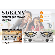 Двухконфорочная Газовая настольная плита Sokany SK-07022 баллоный газ