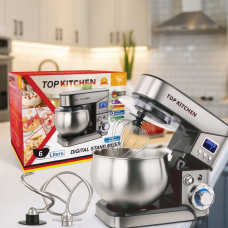 Міксер планетарний Top Kitchen TK-00224, 6 л, 4000 Вт, кухонний тістоміс з дисплеєм
