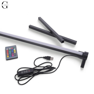 Напольная угловая лампа торшер RGB с пультом управления цельный 120 см №0