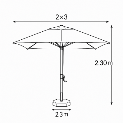 Торговый зонт Mario Umbrella 2х3 (Италия) №0