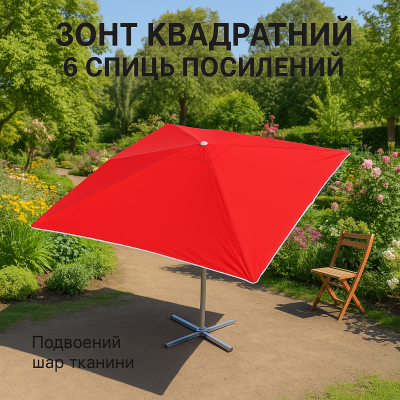 Зонт 3х3.5 Monsen | 6 спиц | Двойная ткань Усиленная конструкция №0