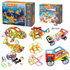 Магнітний конструктор на 124 різноманітних  деталій Magnit/Magical/LIMO TOY