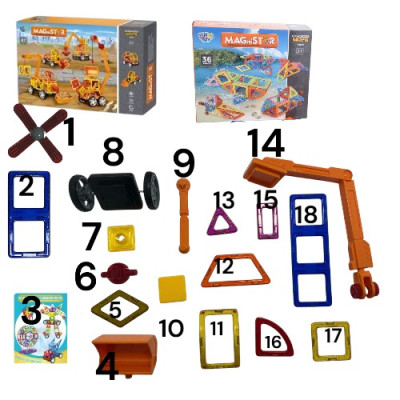 Магнітний конструктор 123 деталі Magnit/Magical/LIMO TOY №4
