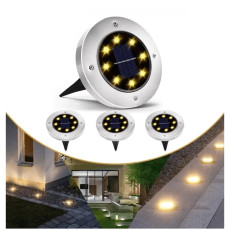 Комплект садовых светильников Solar Disk Lights, 1 шт Уличные фонари с датчиком света