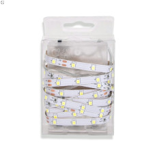 Світлодіодна LED-стрічка 2,3 м на 3 AA батарейках, холодне біле світіння.