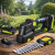 Аккумуляторный кусторез и ножницы для трав Saker Trimmer and Grass Shear 36V KRAFFTEC, 2 насадки, 2 АКБ