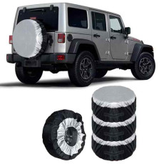 Комплект чехлов для колес Silver "L" 4 шт, для шин R18-R20, водонепроницаемые, с ручками