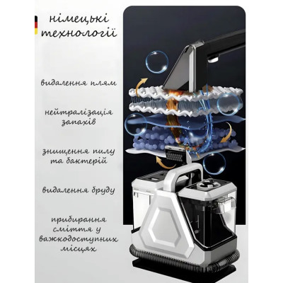 Моющий пылесос Hoffmans HM-9088 800W с баками 1900/1200 мл и мощным всасыванием 16 кПа. №6