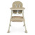 Стільчик для годування M 4136-2 Beige, складання, екошкіра, 5-точкові ремні, столик, кошик