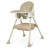 Стільчик для годування M 4136-2 Beige, складання, екошкіра, 5-точкові ремні, столик, кошик