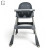 Стільчик для годування BAMBI M 5722 Gray, регульований, знімний столик, 5-точковий ремень, колеса, екошкіра