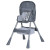 Стільчик для годування BAMBI M 5722 Gray, регульований, знімний столик, 5-точковий ремень, колеса, екошкіра